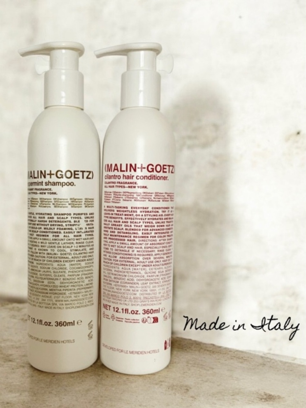 MALIN+GOETZ Shampoo & Conditioner Set | Full Size | Hotel Exclusive